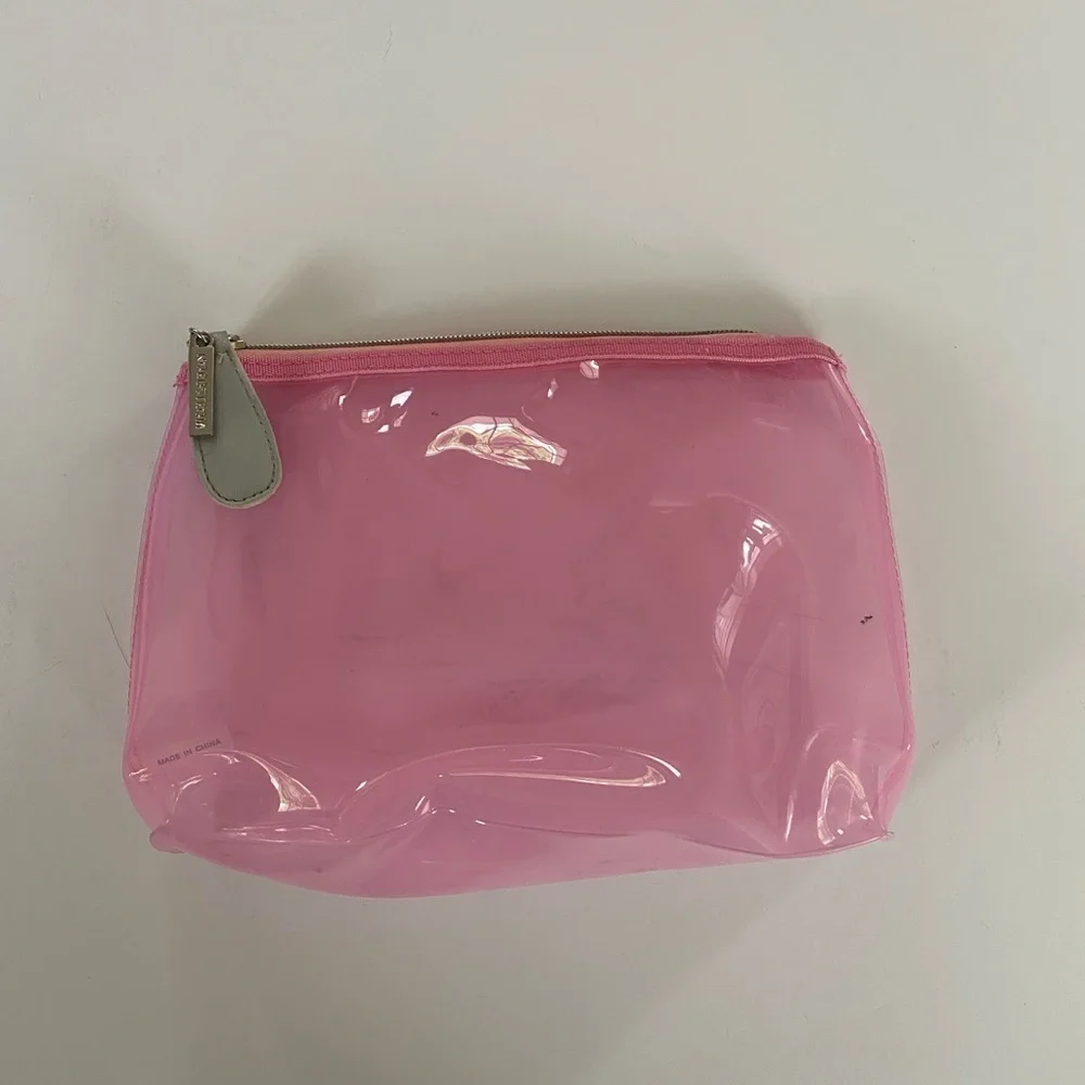 Nordstrom clear pink cosmetics bag
